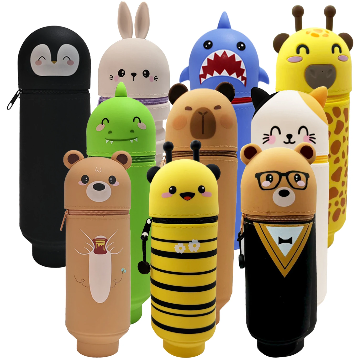 Cute Animal Pencil Case, 2-in- - School Supplies 评论和价格